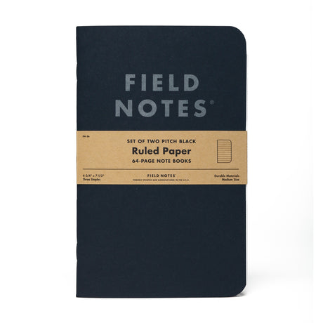 Pitch Black Large 2-Pack Note Book